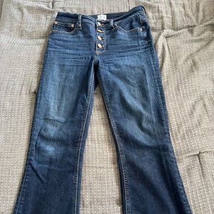 J.Crew Billie Demi Boot Crop, Size 27, 9" rise, button up